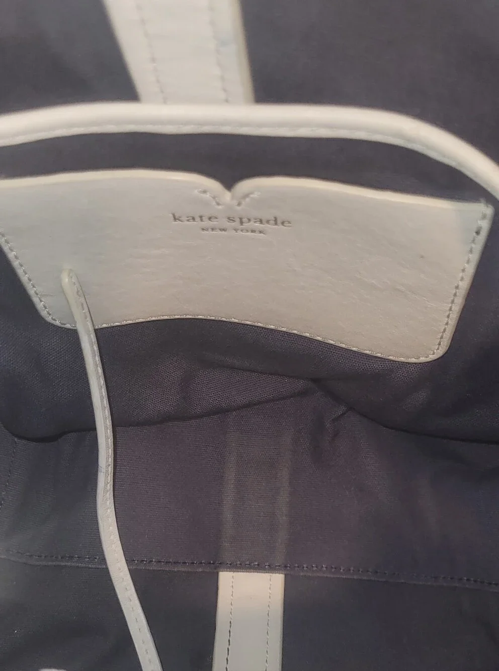 Kate Spade Navy and White Two-Tone Shoulder Bag